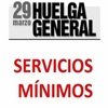 Servicios mínimos para el 29-M