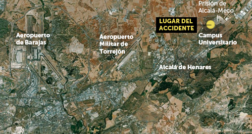 Un caza C-101 se estrella cerca de Alcalá de Henares