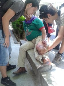 Cargas policiales contra la causa minera ante el Ministerio de Industria