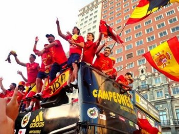 El recibimiento de los campeones