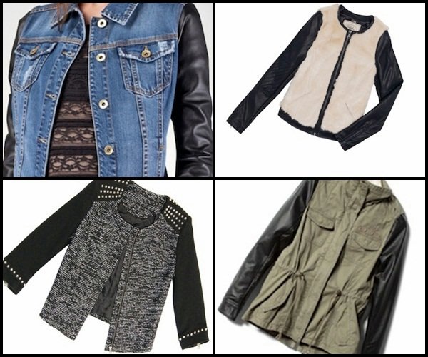 Chaquetas con manga bicolor: el must otoñal 