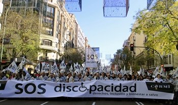 Manifestación por los derechos y el bienestar de los discapacitados