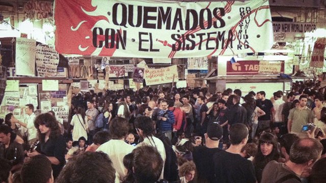 Los indignados vuelven a La Puerta del Sol