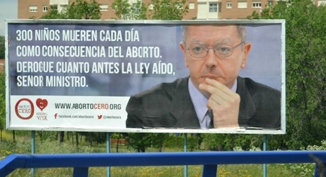 Vallas publicitarias por el 'Aborto Cero'