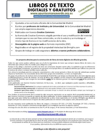 Libros de texto del colegio gratuitos