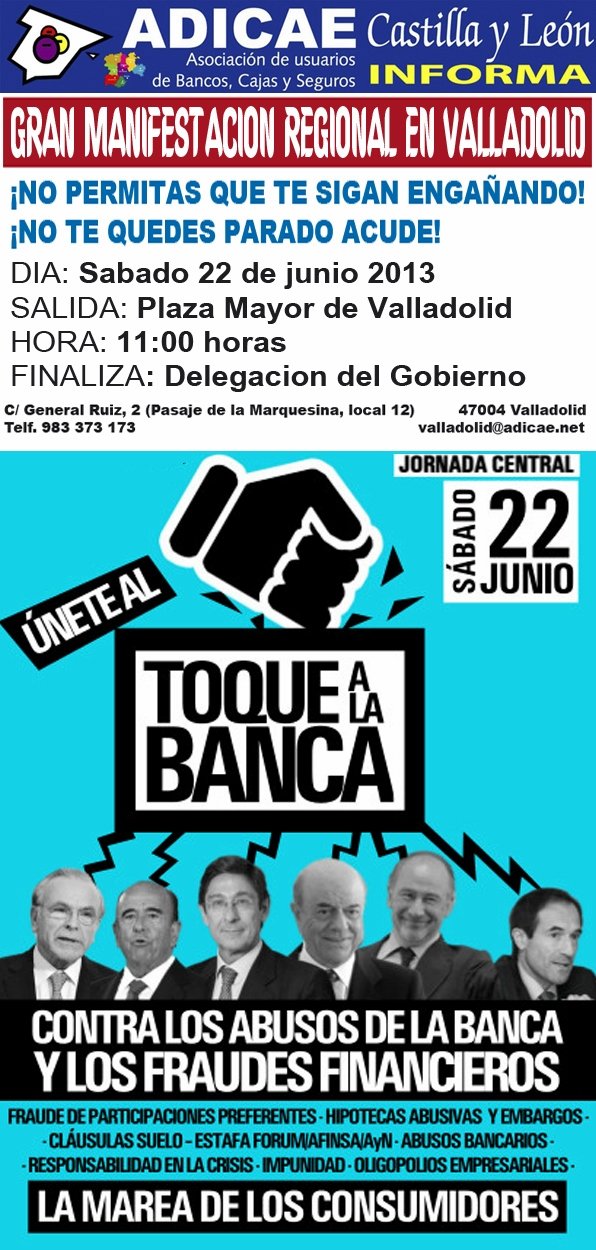 Manifestacion contra los abusos bancarios