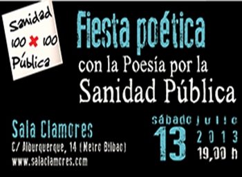 Poetas defienden en Madrid la sanidad pública