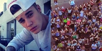 Justin Bieber 'baña' a sus fans