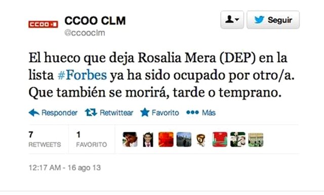 Fallece Rosaria Mera