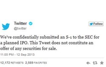 Twitter también sale a bolsa