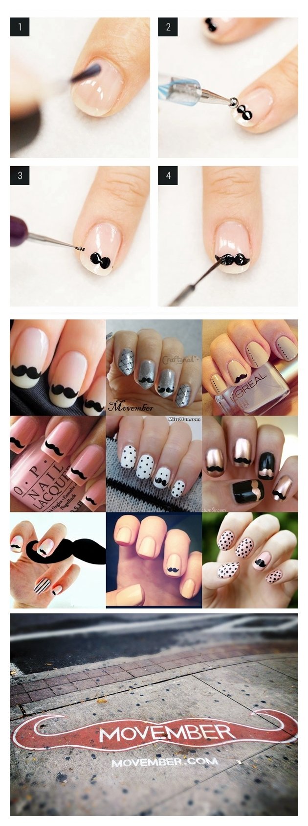 DIY: #Movember Mustache Manicure