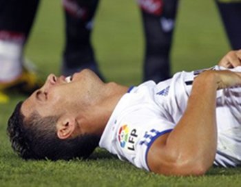 Cristiano Ronaldo lesionado, pero bien