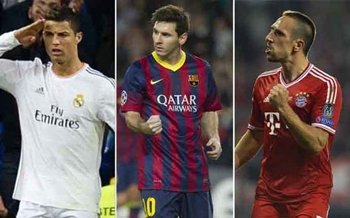 Ya hay finalistas para el Balón de Oro: Messi, Cristiano Ronaldo y Ribery