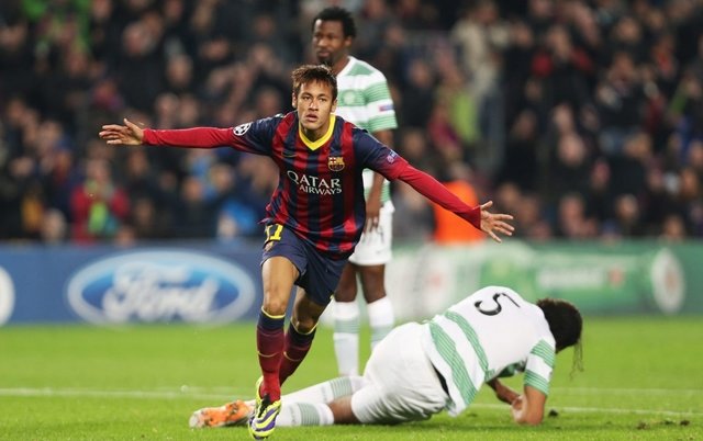 Goleada y hattrick de Neymar