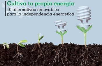 Un árbol de navidad con lamparas fotovoltaicas