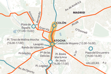 Un dispositivo potente espera a las Marchas por la Dignidad en Madrid