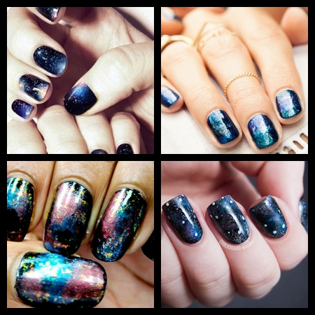 Manicura galaxy print