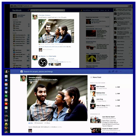 Facebook presenta un nuevo diseño