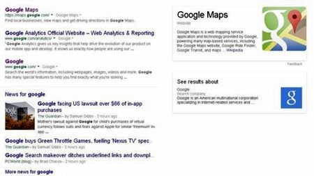La apariencia de los resultados de búsquedas en Google cambia