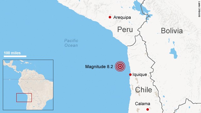 Chile sacudido por un seismo de 8.3 grados