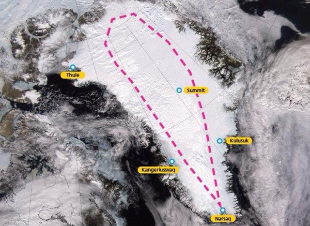 Expedición circunnavegará Groenlandia en trineo eólico