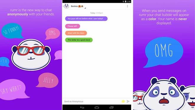 Rumr, chatea con tus amigos desde el anonimato