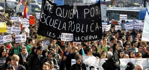 Los estudiantes en huelga