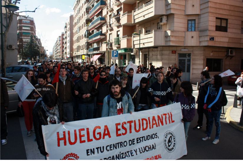 Los estudiantes en huelga