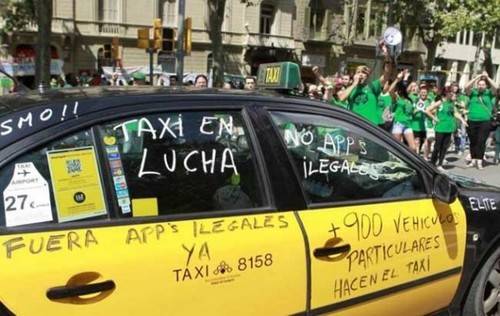 Los taxistas europeos se unen contra Uber