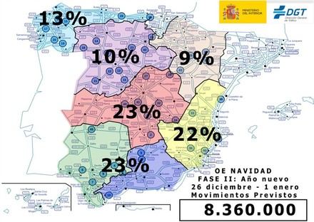 Cerca de 14 millones de vehículos se moverán por España durante las fiestas navideñas