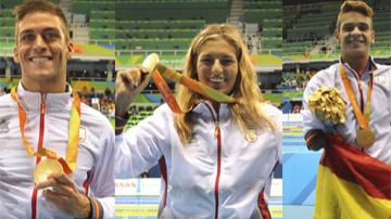La piscina reporta lluvia de medallas a España