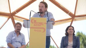 La Diada en clave de ambigüedad: Ada Colau y Pablo Iglesias no se ponen de acuerdo