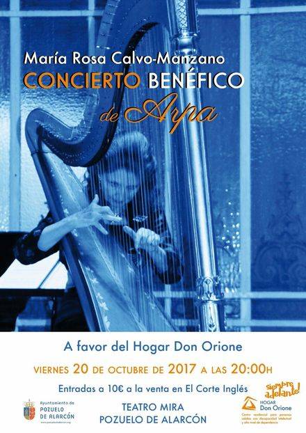 La “Dama del Arpa” ofrece un recital benéfico en Pozuelo a favor del Hogar Don Orione