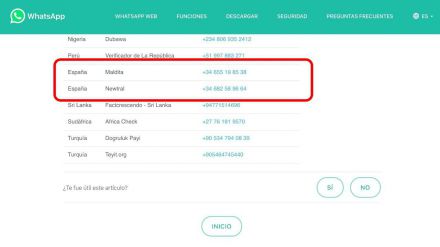 Sí, Maldita y Newtral son verificadores de información de WhatsApp