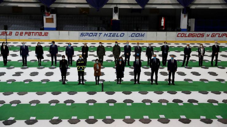 EiTB se mofa del acto de clausura de la morgue instalada en el Palacio de Hielo de Madrid