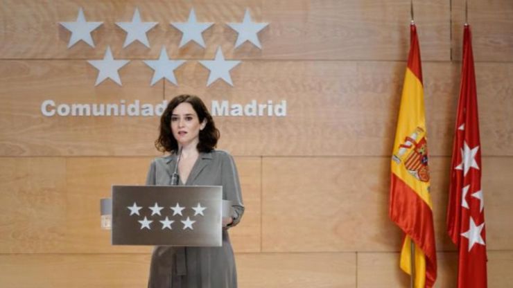Ayuso acusa a Sánchez de utilizar 'motivos políticos' para llevar a la Comunidad de Madrid 'a la ruina'