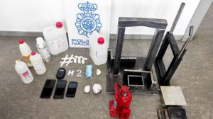 La Policía Nacional desmantela en Madrid un centro de adulteración y corte de cocaína