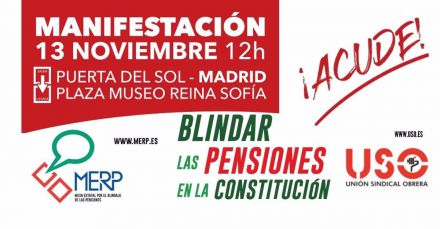 13N: Manifestación por el blindaje de las pensiones en Madrid