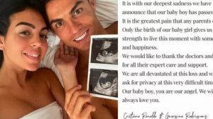 Cristiano y Georgina devastados por la pérdida de su hijo