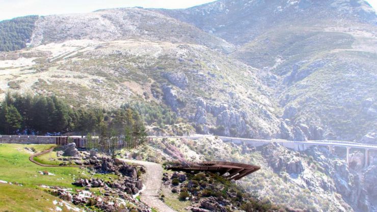 Ampliación del mirador del Puerto del Pico de Ávila con una nueva plataforma sobre el Valle del Tiétar