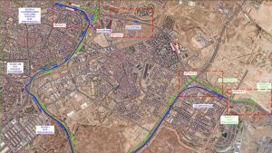 Corte total de tráfico en la A-3 por obras en pasarelas peatonales en Villa de Vallecas