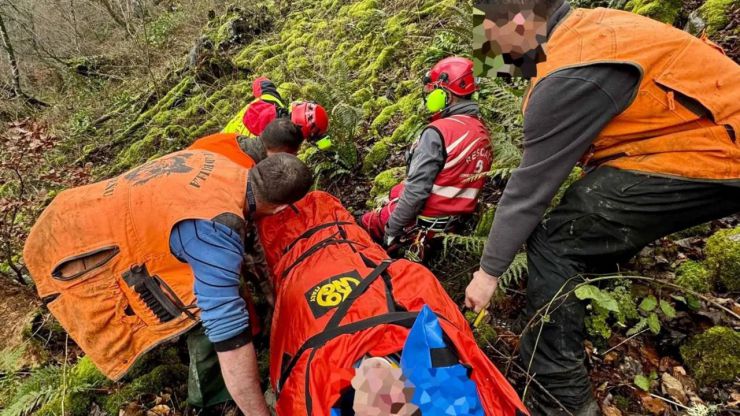 Cazador herido tras caída en el Bosque de Peloño en Ponga