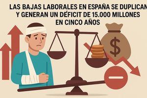 Las bajas laborales en España se duplican y generan un déficit de 15.000 millones en cinco años