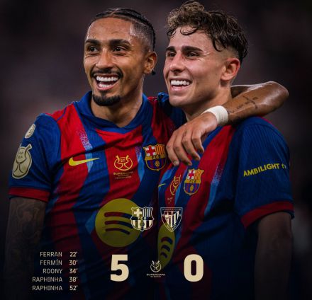 El Barcelona arrolla al Athletic en la semifinal de la Supercopa de España