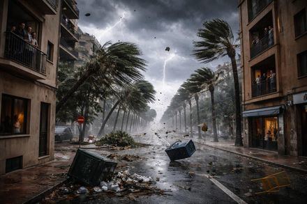 Alerta roja por vientos huracanados en Castellón y otras regiones de España