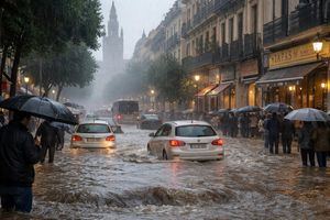 La Borrasca Oriana causa estragos en Barcelona con alerta en 22 municipios andaluces por lluvias intensas