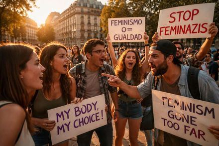 Más de la mitad de los jóvenes hombres consideran el feminismo como manipulación política