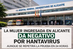 La mujer ingresada en Alicante da negativo por hantavirus, aunque se repetirá la prueba en 24 horas