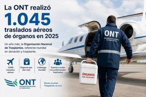 La ONT realizó 1.045 traslados aéreos de órganos en 2025
