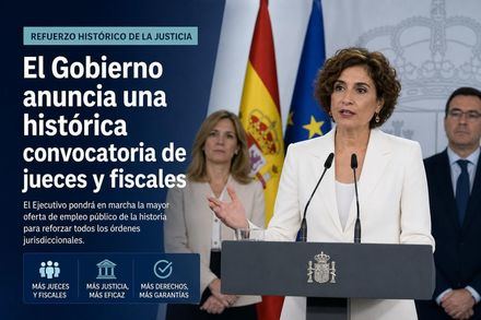 El Gobierno anuncia una histórica convocatoria de jueces y fiscales